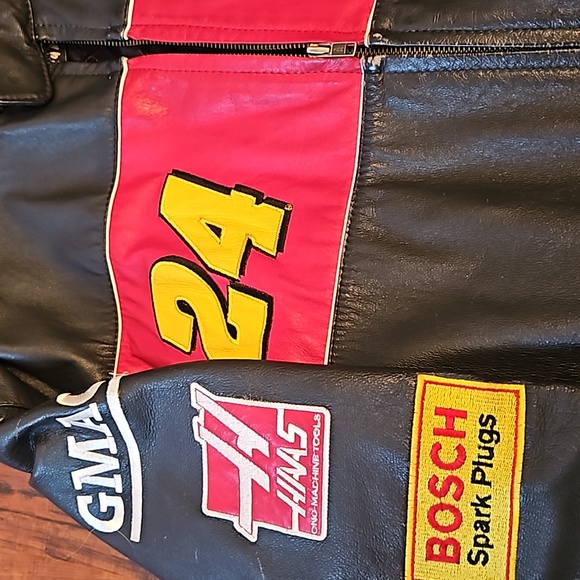 NASCAR Vintage Jeff Gordon Wilson Leather Racing Jacket - Picture 2 of 8